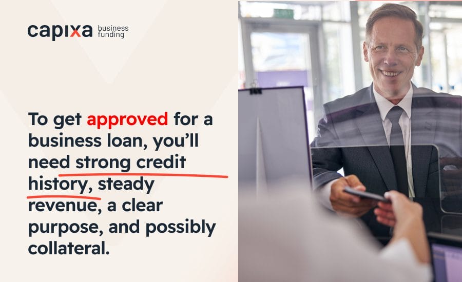 A businessman at the bank